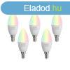 5 darabos Smart E14 LED izzkszlet C37 Opl RGBW 4,9W 470 l