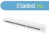 DIGITUS CAT6A 24port 19" 1U kompakt szürke árnyékolt Pa