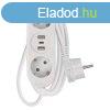 EMOS P0221U, HOSSZABBT 2ALJ-+2USB A+1USB C, 1,5M