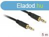 DeLock Stereo Jack Cable 3.5 mm 4 pin male to male 5m Black