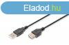Assmann USB extension cable, type A 1,8m Black