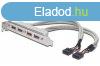 Assmann USB Slot Bracket cable, 4x type A-2x10pin IDC