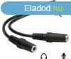 Roline 3.5mm Stereo male to 2x3.5 mm Stereo Female Black