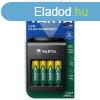 Elemtöltő, akku LCD Plug töltő + 4 db AA 2100 mAH Varta