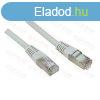 ROLINE Patch kábel, UTP, CAT5e, STP/FTP, 1m, szürke