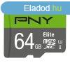 PNY 64GB microSDXC Elite Class 10 UHS-I + adapterrel