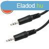 Delight 2 x 3,5 jack audio 3m Black