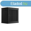 Lanberg 19" 12U Falra szerelhet Rackszekrny Black