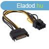 Akyga AK-CA-80 SATA/PCI-Express 6+2-pin adapter cable 0,15m