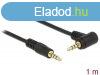 DeLock Stereo Jack 3.5 mm 4 pin male > male angled 1m Cab