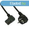 Akyga AK-PC-02A Angle PC Power Cord cable 1,5m Black