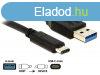 DeLock USB3.1 (Gen.2) 10Gbps A - USB Type-C kábel 1m Black
