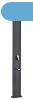 Design szolrzuhany lbmosval, alumnium, antracit 28L
