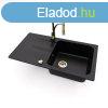 Gránit mosogató NERO Malta + kihúzható zuhanyfejes Duo-Flex 
