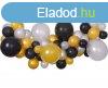 Sznes Silver-Gold-Black lggmb, lufi girland szett 65 db-o
