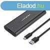 Qoltec USB3.1 Enclosure for M.2 SATA SSD Black
