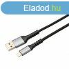 Avax USB-A to Lightning cable 1,5m Black/Grey