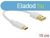 DeLock USB Charging Cable Type-A to USB Type-C 15cm Whte