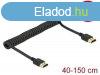 DeLock HDMI Coiled Cable 4K 60 Hz Black