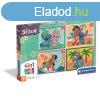 Disney Lilo és Stitch, A csillagkutya 4 az 1-ben puzzle Clem