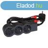 Legrand Elosztsor Standard 3x2P+F, 5 m vezetkkel, fekete, 
