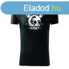 DRAGOWA fitness póló muscle army original, fekete 180g/m2