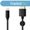 FIXED Adat- s tltkbel USB/Lightning MFI, 2 m, fekete