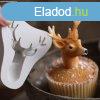 3D karcsonyi szarvas szilikon forma stemnydsztshez s 