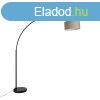 Modern vlmpa, fekete boucle ernyvel, taupe 50 cm - XXL