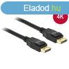 DELOCK kbel DisplayPort 1.2 male / male sszekt 4K 3m
