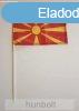 Macedn zszl 15x25cm, 40cm-es manyag rddal 